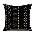 Linen Geometric Letter Throw Pillow Cover Square Sofa Decor
