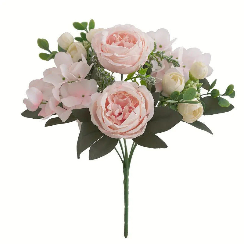 Valentine Artificial Peony Rose Bouquet Home Decor