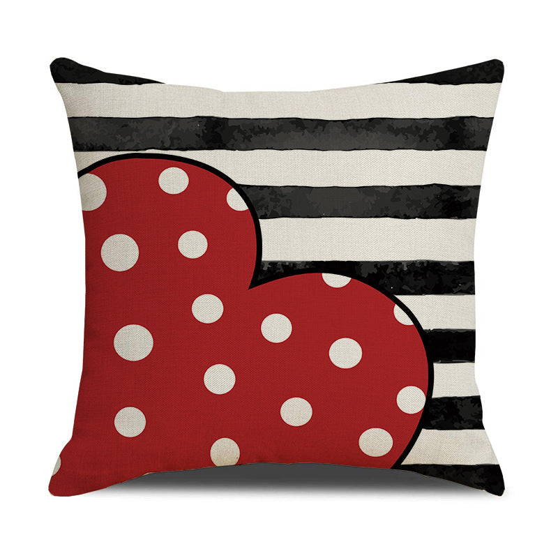 Valentine Heart Gnome Pillow Cover Red Love Decor