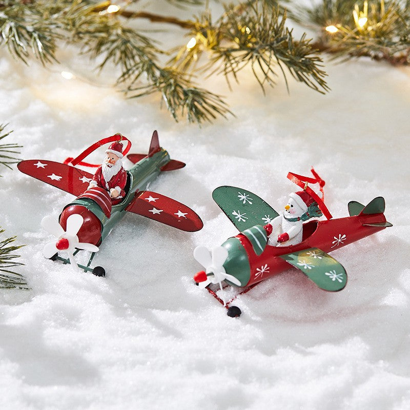 Christmas Metal Hanging Ornaments Santa Snowman Reindeer