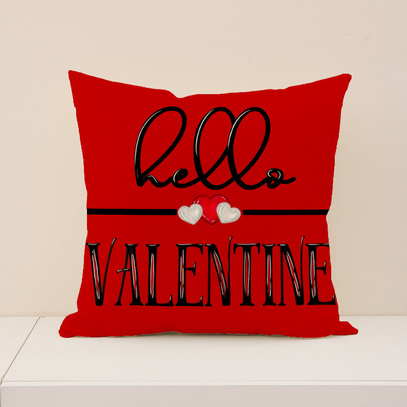 Valentine Red Truck & Buffalo Plaid Heart Pillow Covers Set