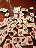 Halloween Mahjong Set Acrylic Tiles Novelty Game