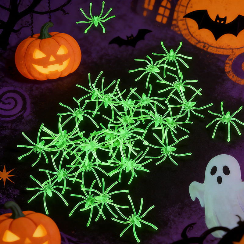 Halloween Glow Spider Decorations Luminous Spider Toy