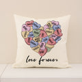 Valentine Candy Heart Throw Pillow Covers Decorative Cushion