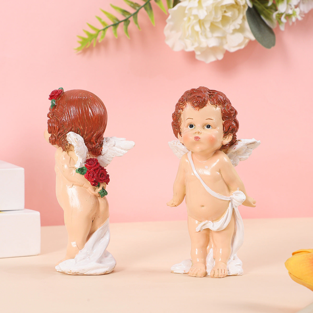 Valentine’s Day Resin Angel Figurine Nordic Garden Decor