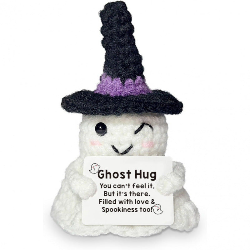 Handmade Crochet Doll Pumpkin Ghost Halloween Plush Decor