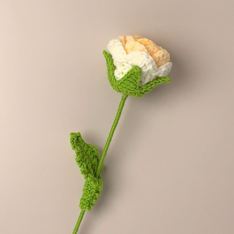 Valentine’s Day Handmade Crochet Rose Flower Decor Gift