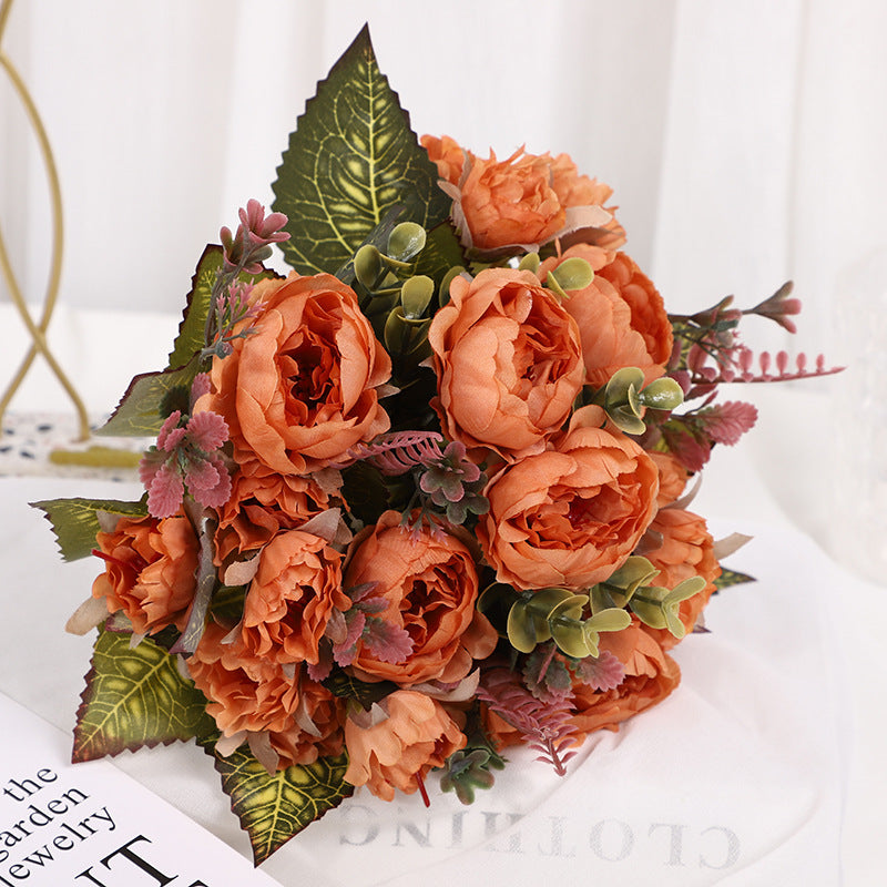 Valentine’s Day Peony Rose Artificial Flower Bouquet Decor