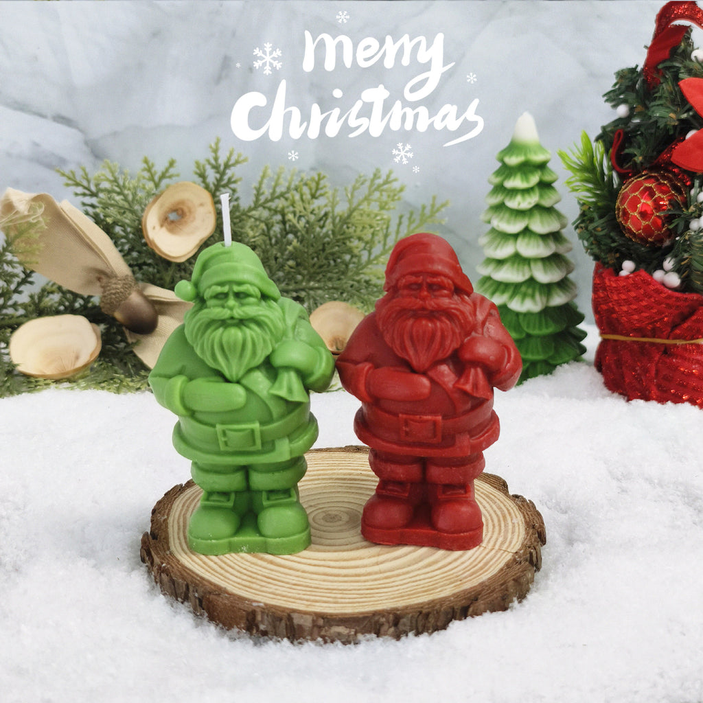 Christmas Santa Candle Holiday Decorative Candle Seasonal Home Decor