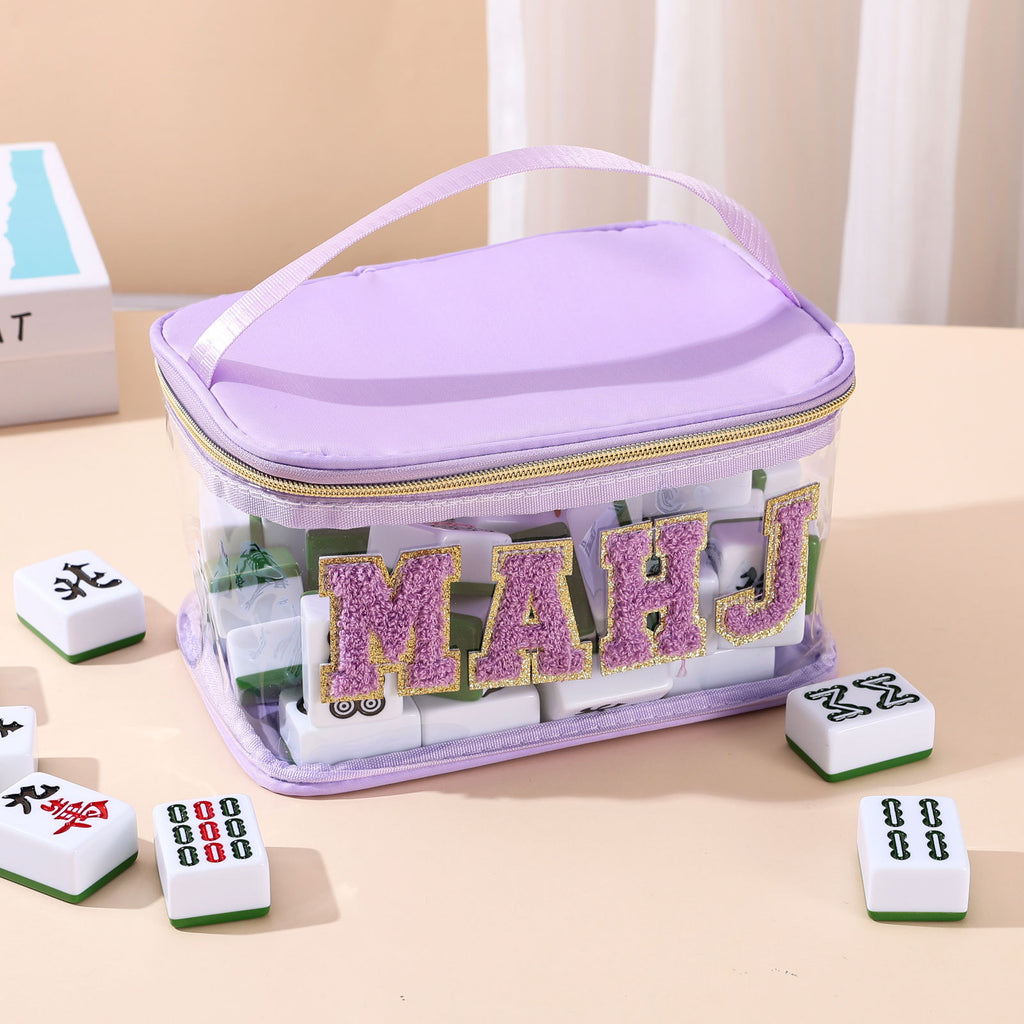 Transparent Mahjong Storage Bag Waterproof Cosmetic Organizer