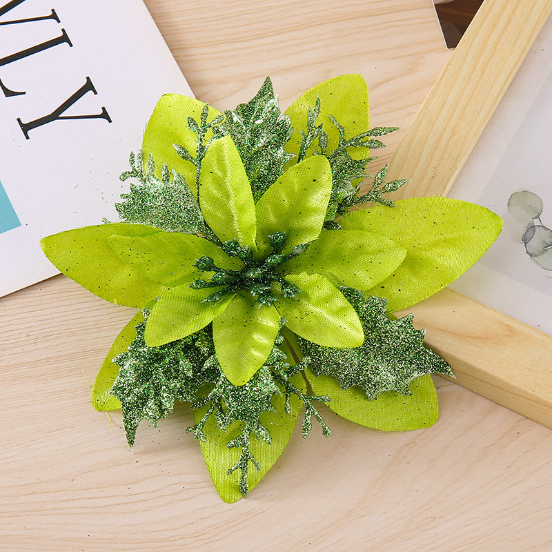 Christmas Artificial Flower Heads Holiday Tree Decor