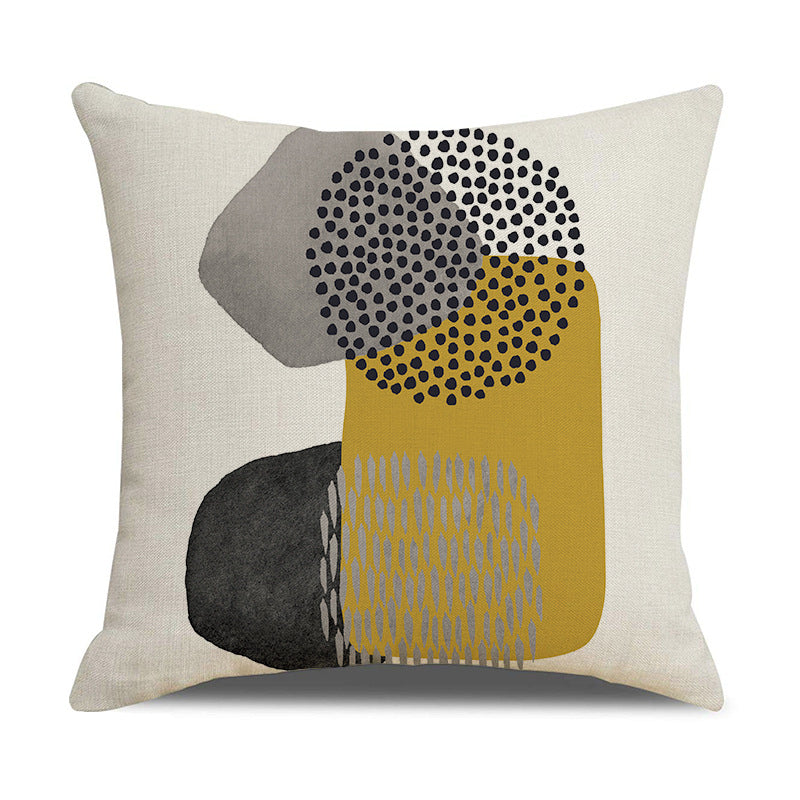 Modern Abstract Linen Throw Pillow Cover for House Decor