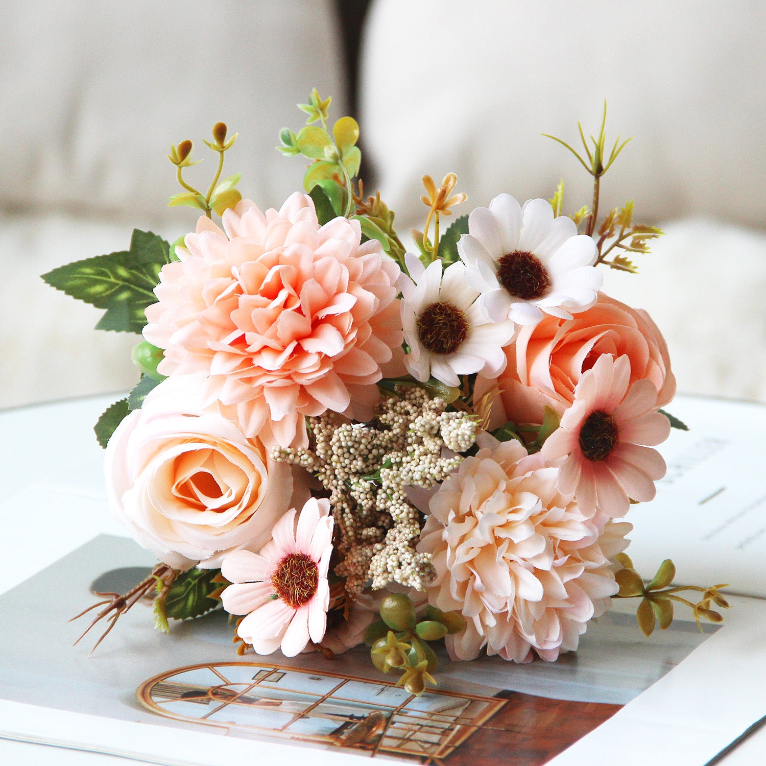 Valentine’s Day Persian Rose Artificial Floral Bouquet Decor