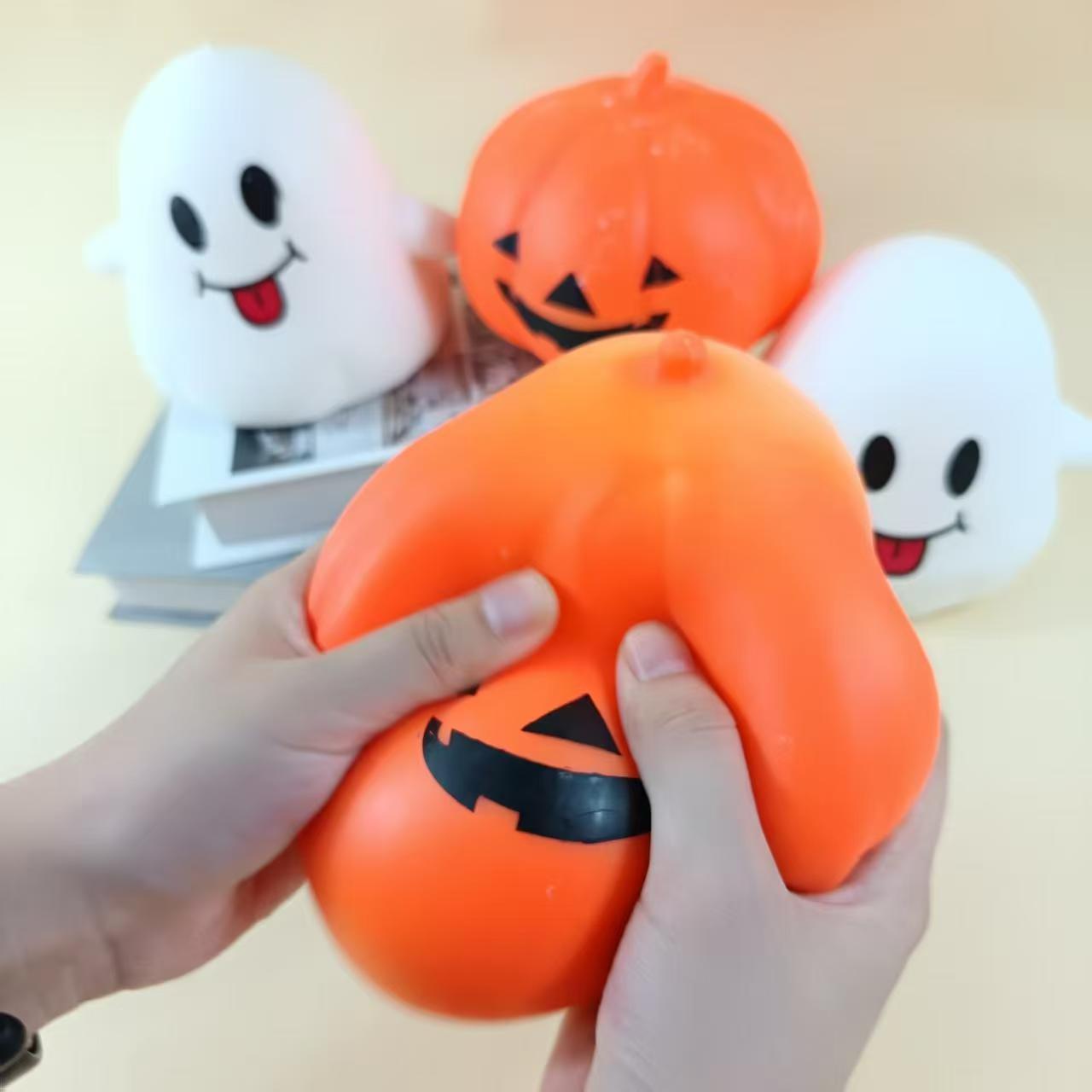 Halloween Ghost Pumpkin Squishy Toy Fidget Stress Relief Toy