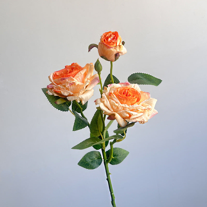 Valentine’s Day Vintage Faux Rose Bouquet Burnt Edge Decor