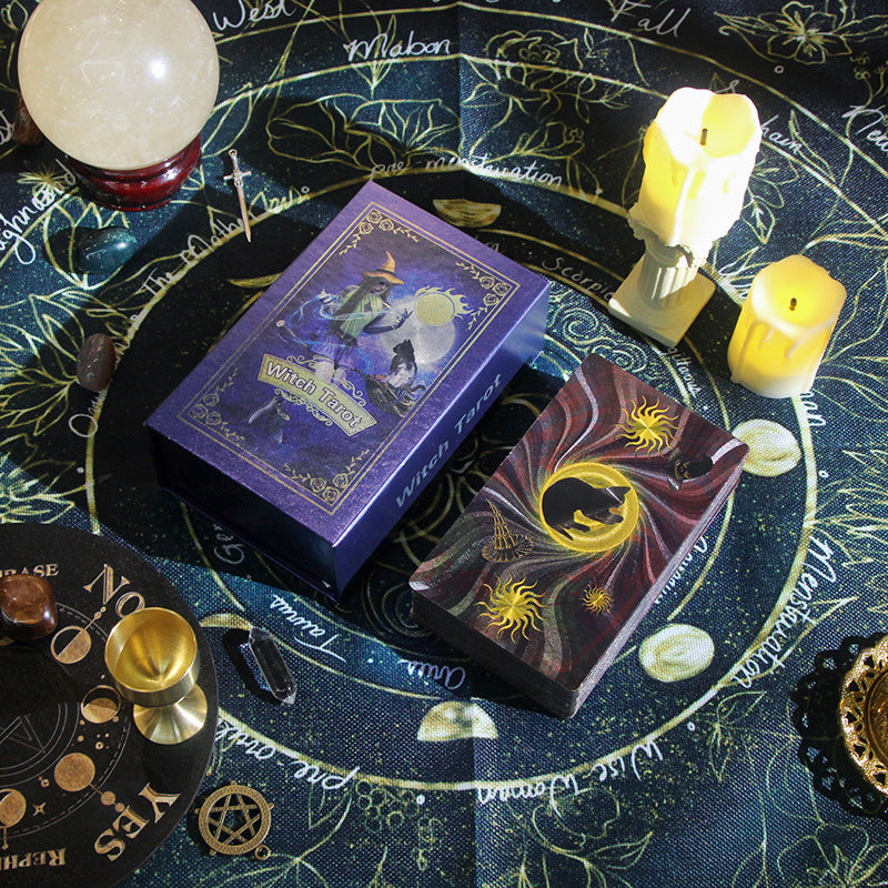 Classic Tarot Card Deck with Gift Box Mystical Divination Cards