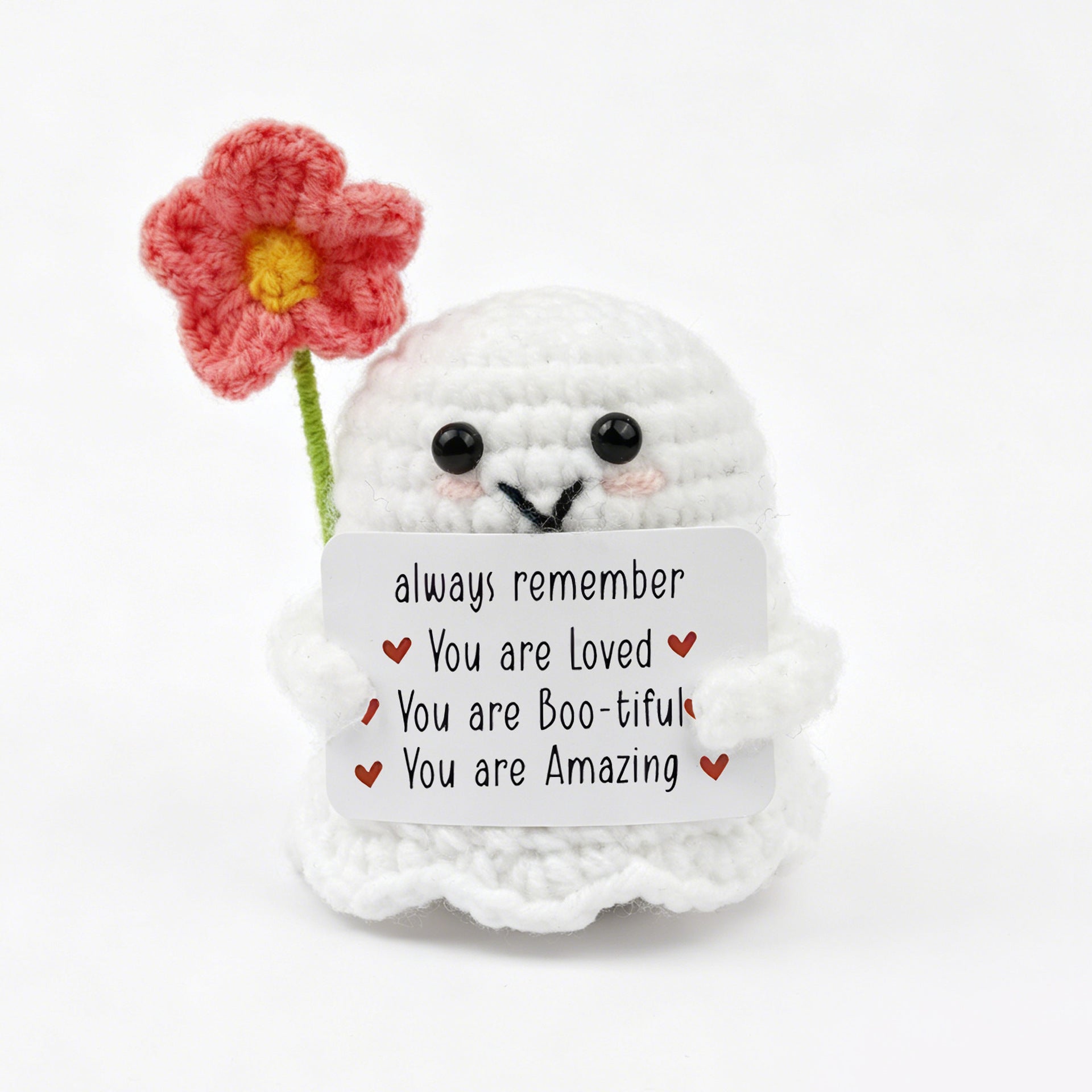 Handmade Crochet Ghost Plush Doll Halloween Gift Decor