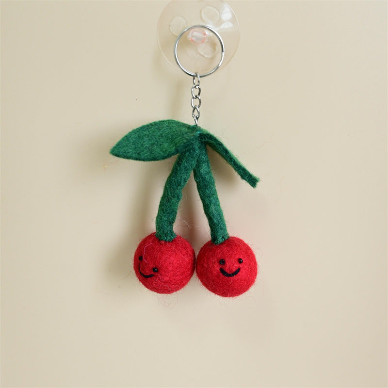 Handmade Felt Fruit Vegetable Keychain Bag Charm Ornament