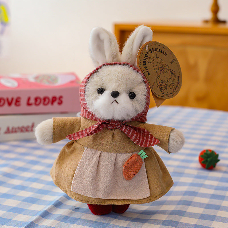 Vintage Bunny Plush Bag Charm Gift Cute Toy