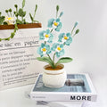 Handcrafted Crochet Butterfly Orchid Potted Decor Accent
