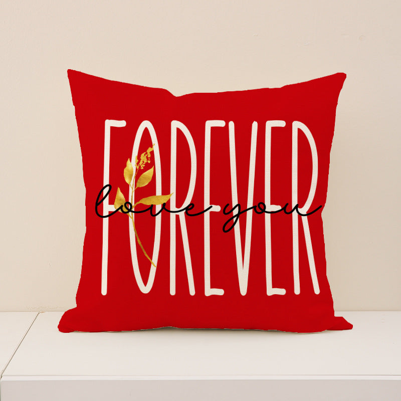 Red Valentine Heart Decorative Pillow Cover Love Home Decor