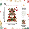 Christmas Fridge Magnet Rotatable Windmill Holiday Decor