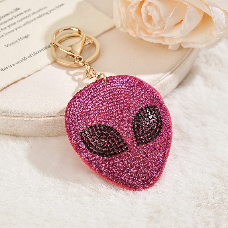 Bling Rhinestone Alien Keychain Sparkly Bag Charm Gift