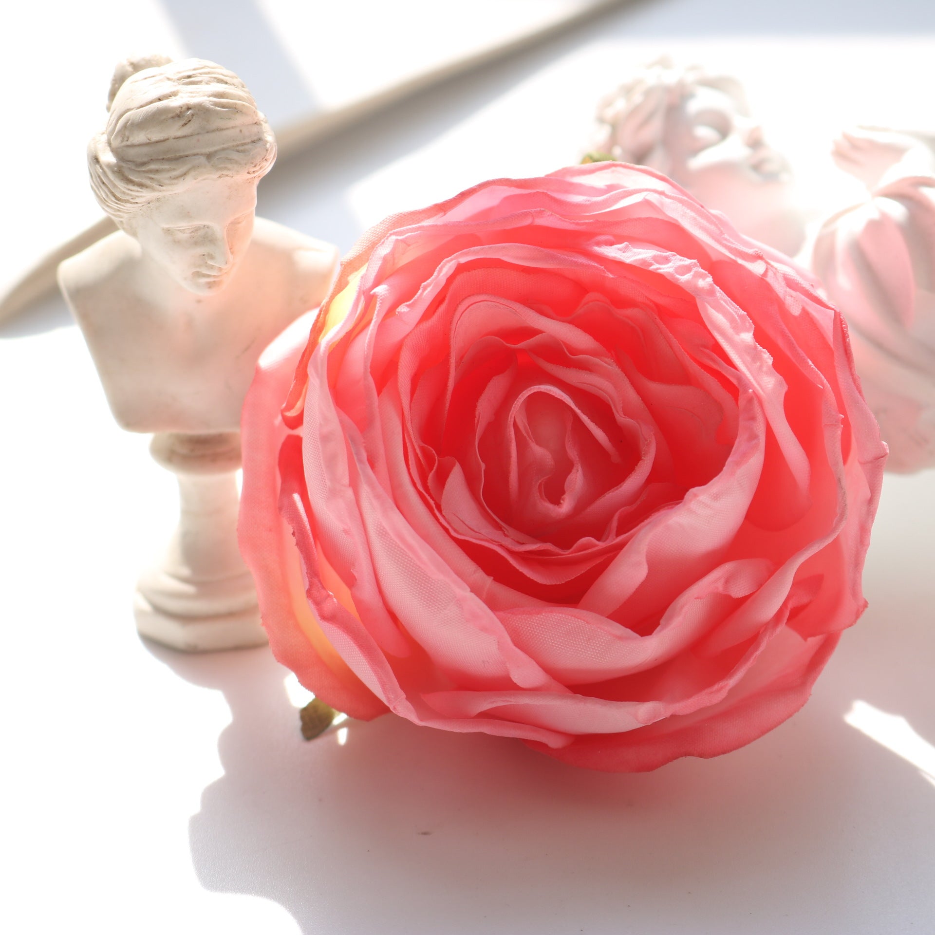 Valentine’s Faux Burnt Edge Rose Heads for Home Decor