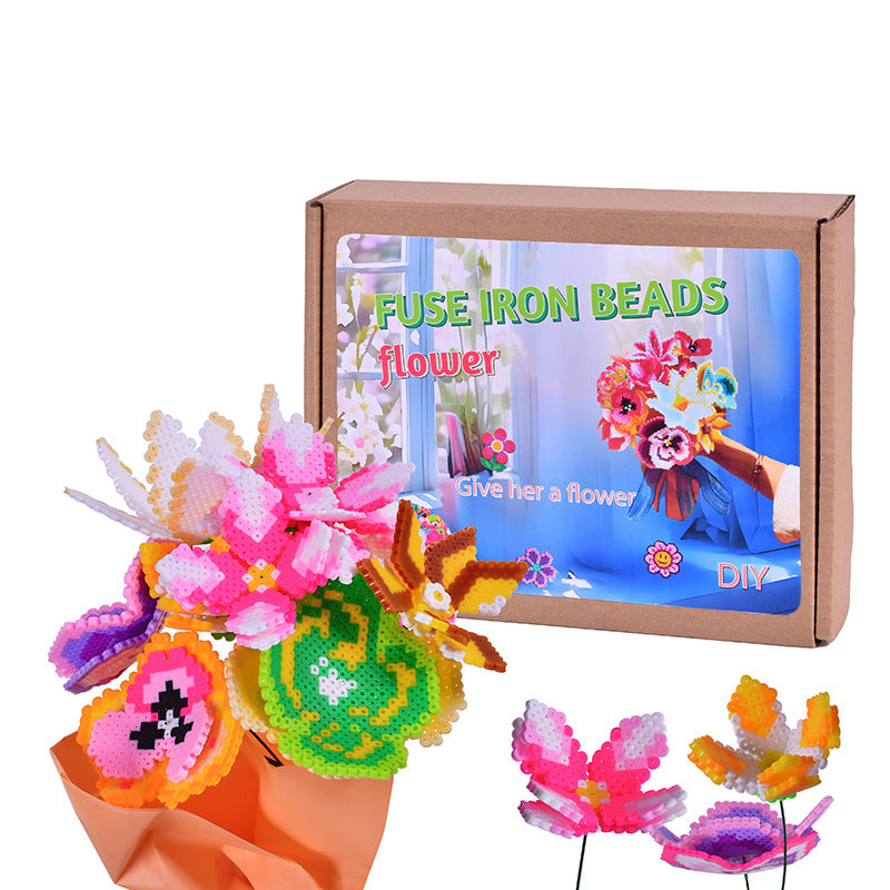 Fuse Beads Flower Bouquet DIY Craft Kit 5mm Beads