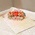 Mothers Day 3D Pop Up Card Best Mom Floral Greeting