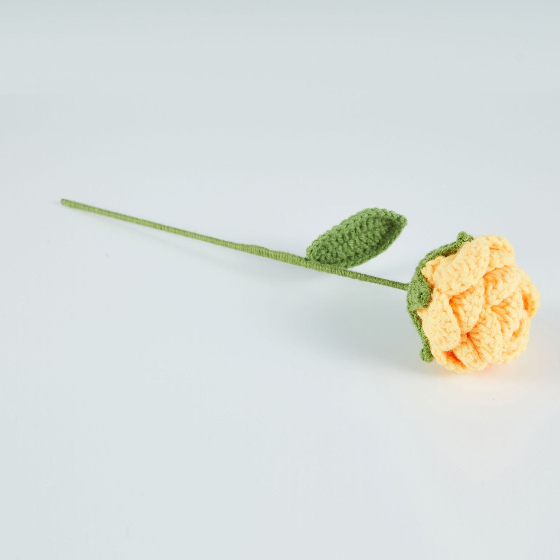 Valentine’s Day Crochet Flower Stem Cute Knitted Gift Decor