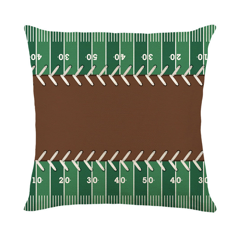 Printed Football Pillow Cover Cushion Case Sofa Decor