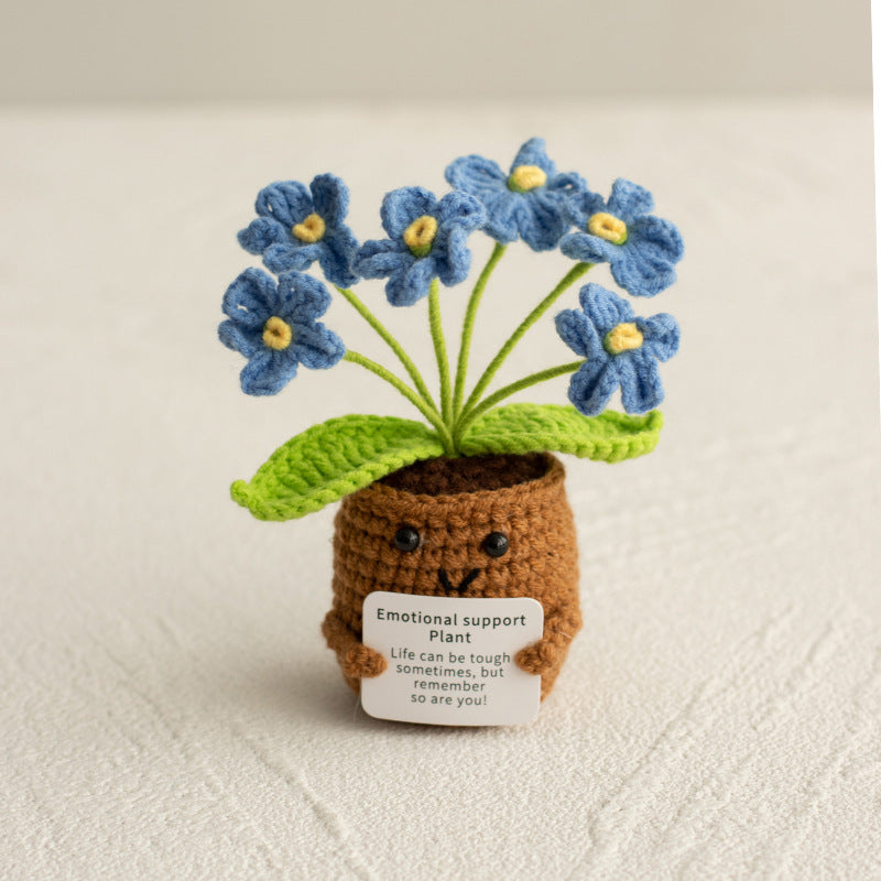 Handmade Crochet Forget-Me-Not Flower Home Decor