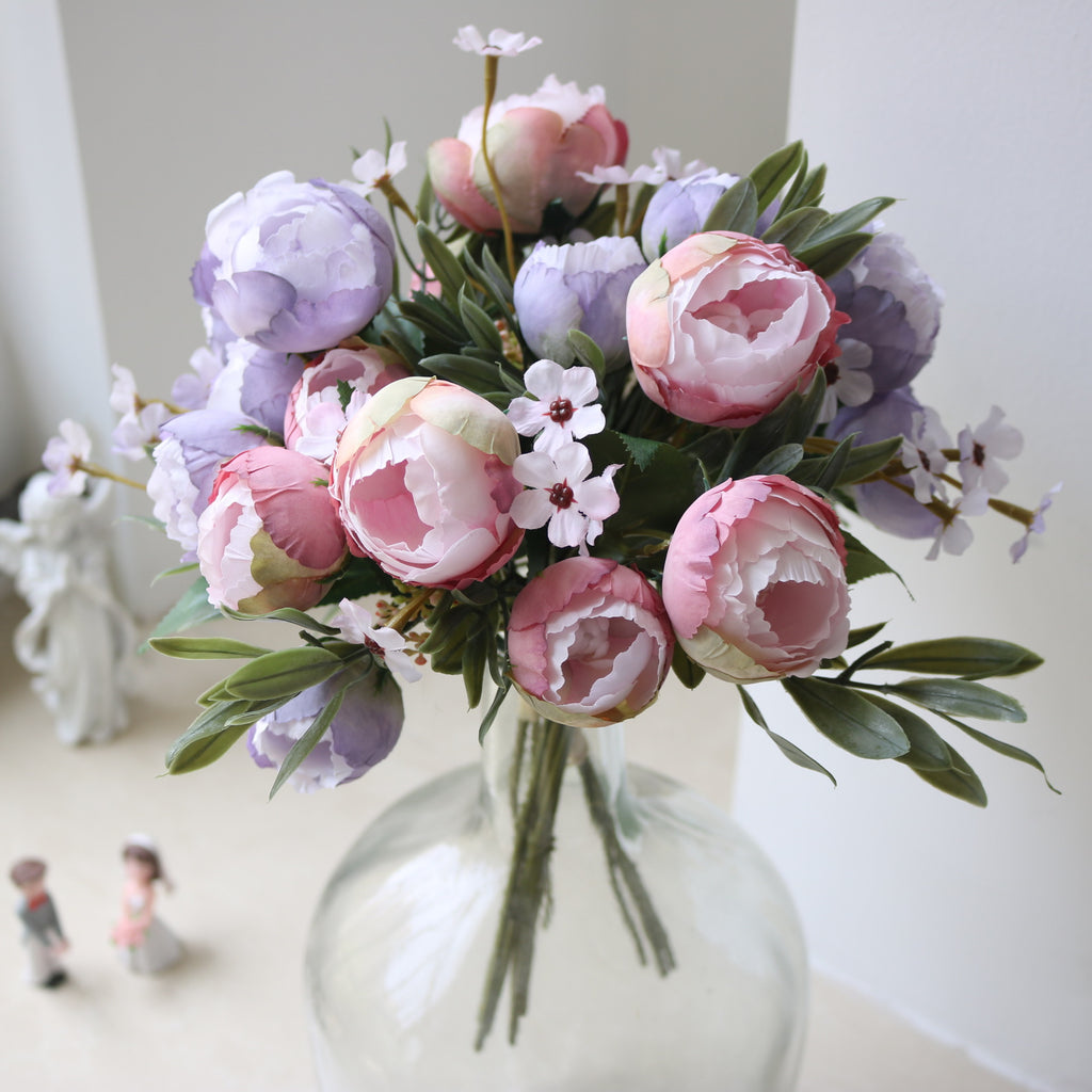 Valentine Real Touch Camellia Rose Faux Bridal Bouquet