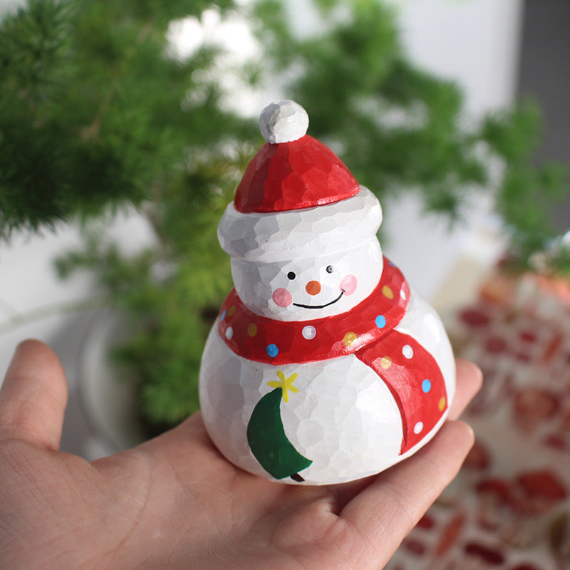 Cute Wood Christmas Figurine Holiday Tabletop Decoration
