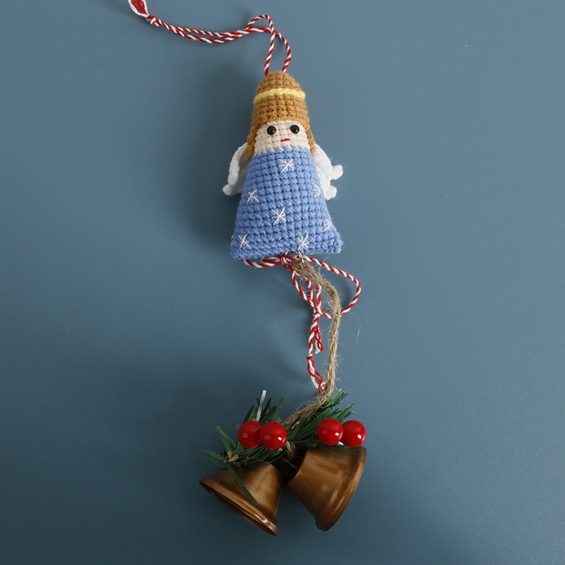 Handmade Crochet Christmas Car Hanging Bell Holiday Decor