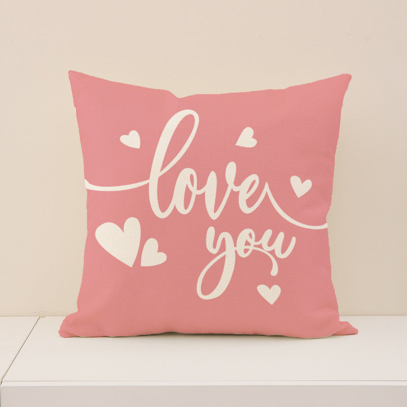 Pink Heart Valentine Pillow Covers Set Cute Love Decor