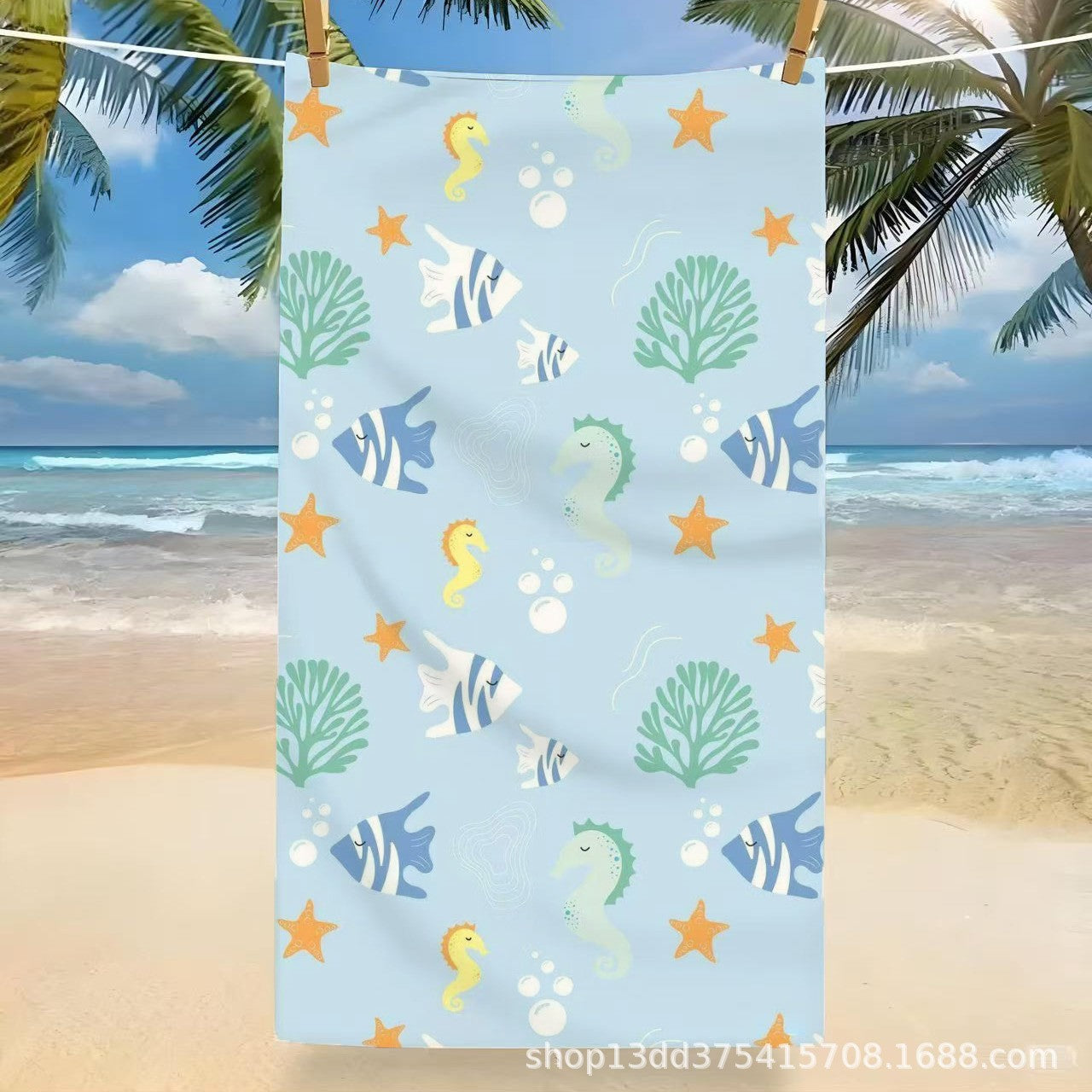 Microfiber Beach Towel Tropical Pool Travel Bath Towel