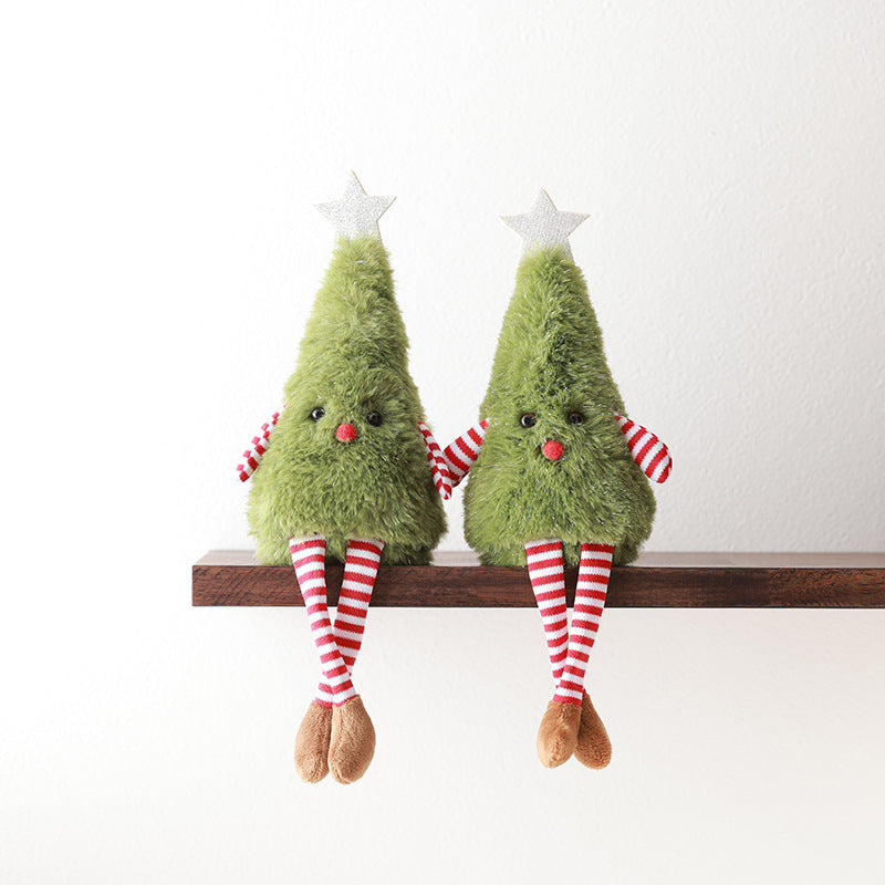 Christmas Plush Tree Decor Hanging Ornament and Tabletop Decoration