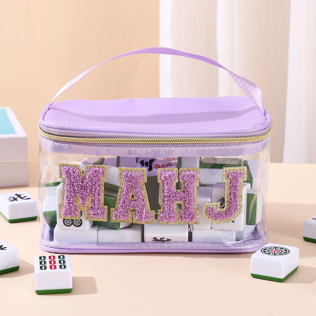 Transparent Mahjong Storage Bag Waterproof Cosmetic Organizer