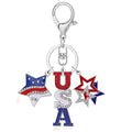 4th of July Patriotic USA Flag Keychain Accessory