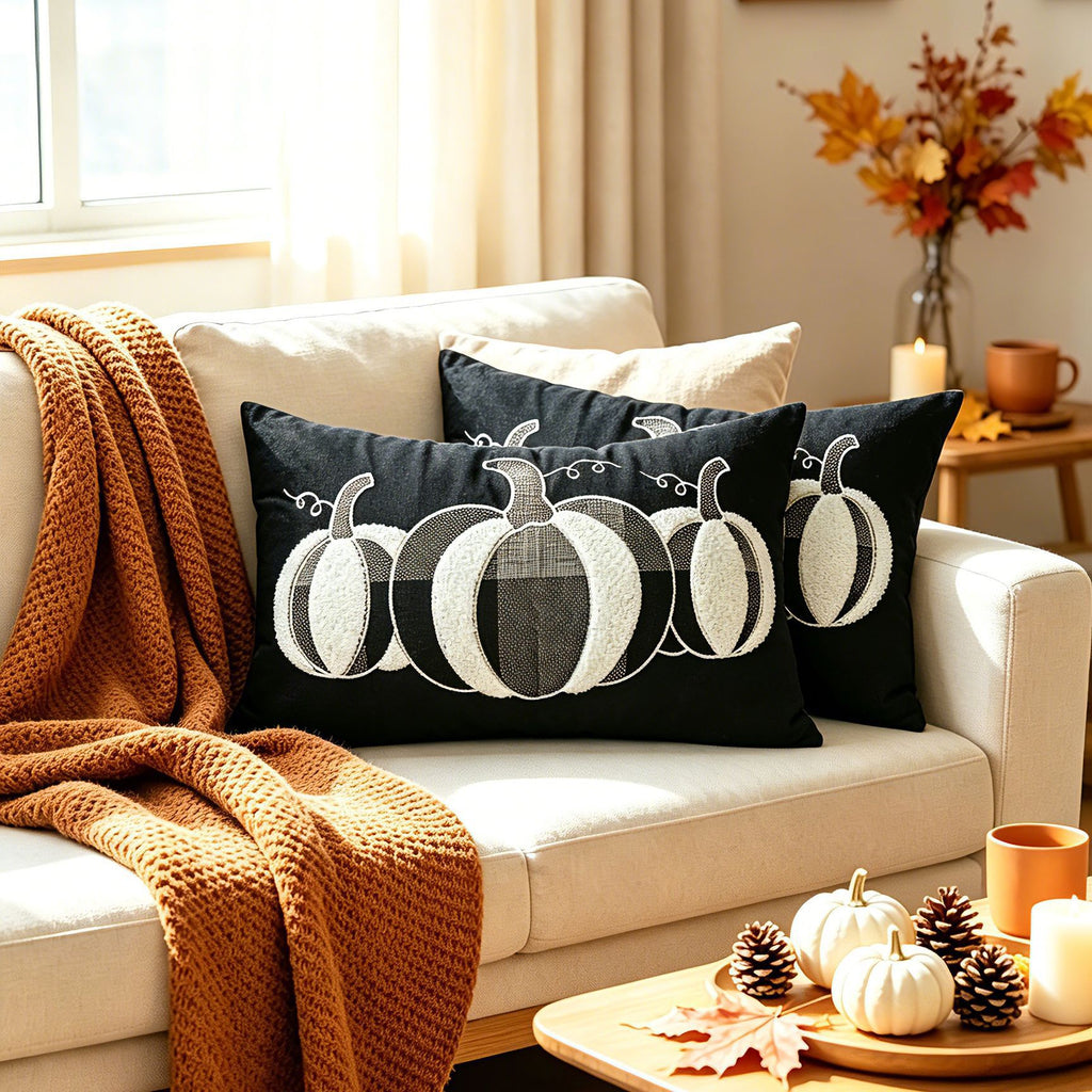 Halloween Ghost Pumpkin Boo Lumbar Pillow Covers