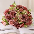 Valentine’s Day Vintage Peony Rose Hydrangea Faux Bouquet