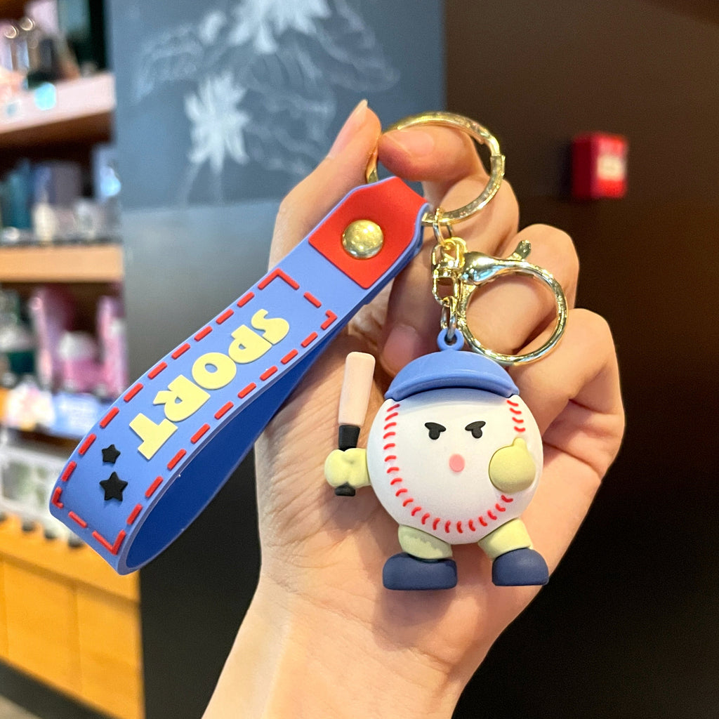 Sports Keychain Football Basketball Bag Charm Pendant
