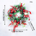 Christmas Ornament Wreath with Pine Needles for Door Decor