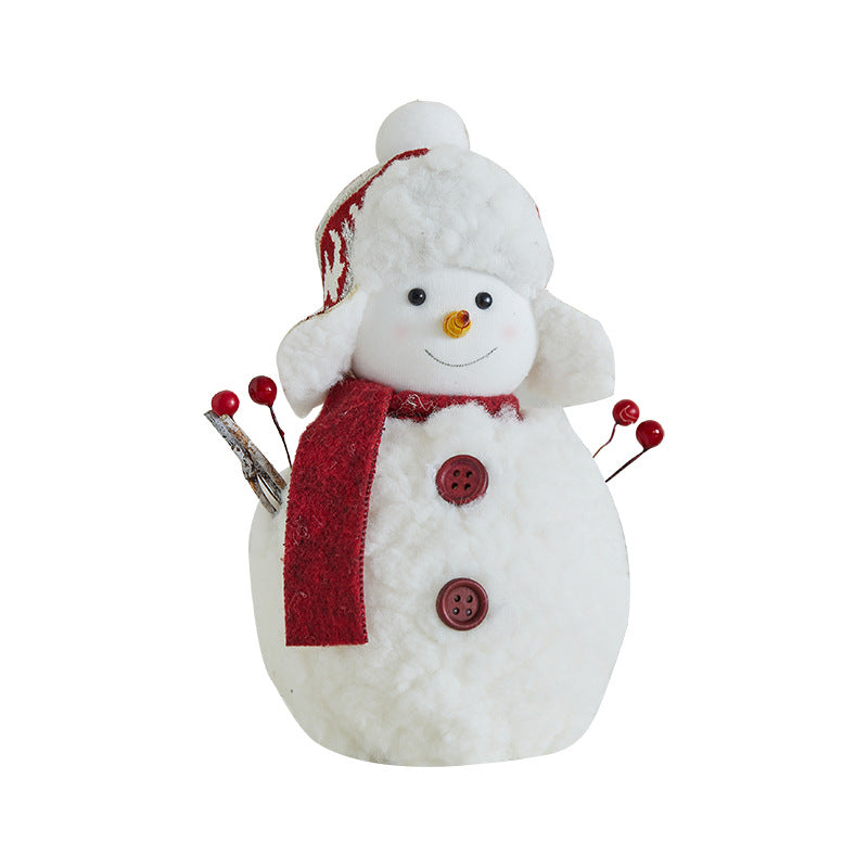 Fabric Snowman Christmas Figurine Holiday Tabletop Decor