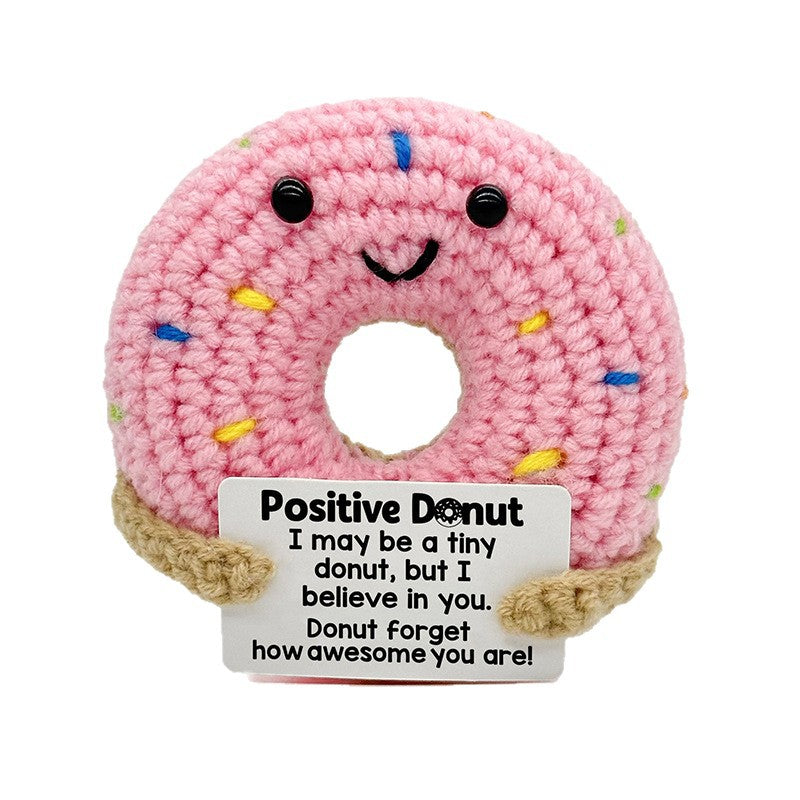 Handmade Crochet Donut Plush Toy Christmas Gift Decor