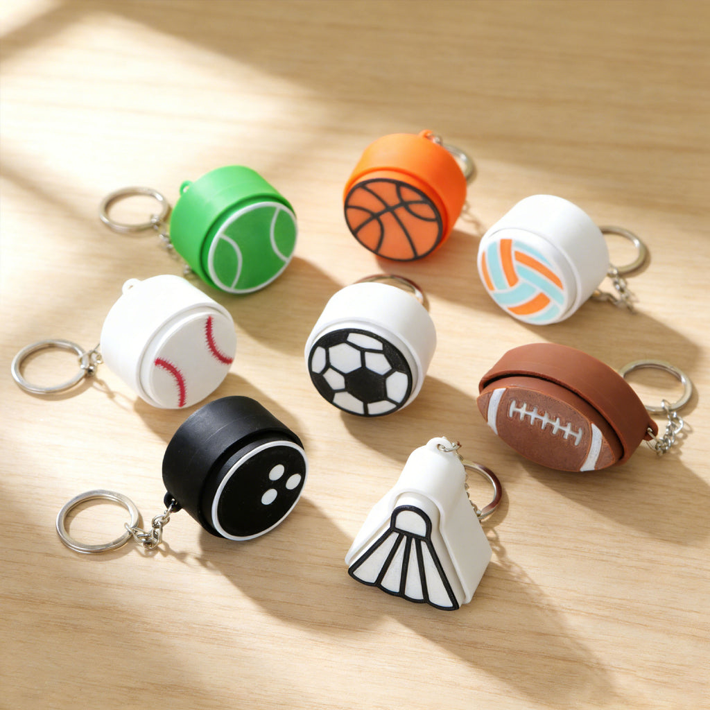 3D Printed Sports Keychain Press Button Toy Fidget