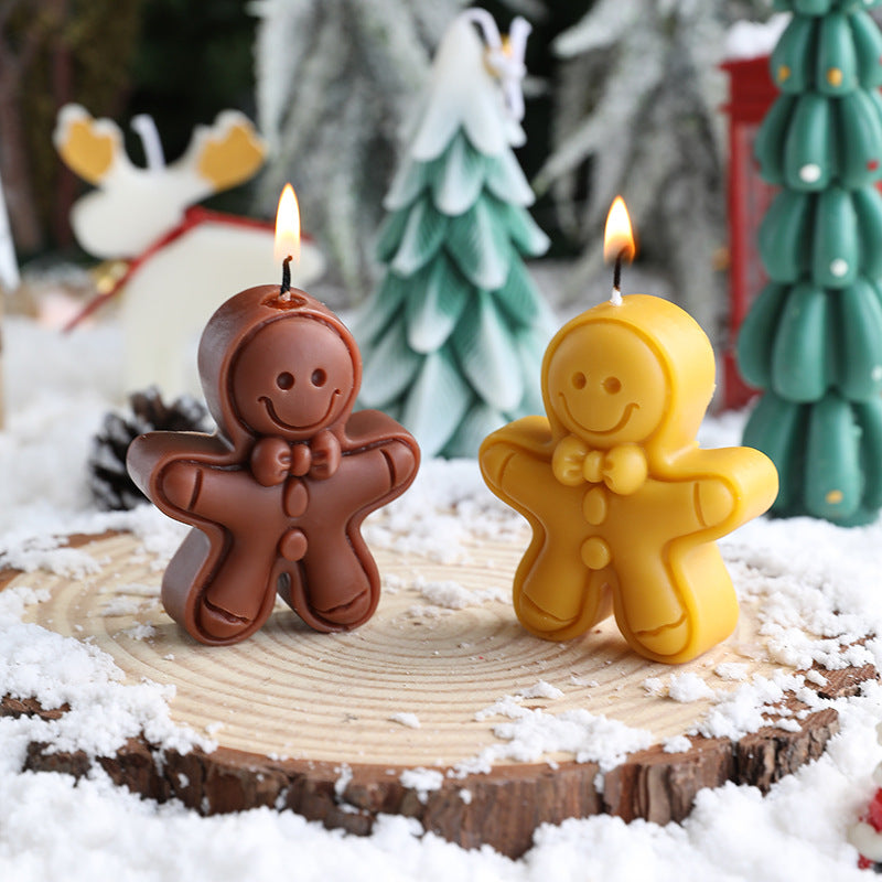 Gingerbread Man Scented Candle Christmas Holiday Decor