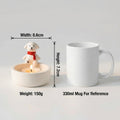Cute Dog Ceramic Candle Holder Tabletop Decor